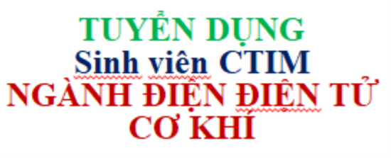 KINGWOOD VIỆT NAM TUYỂN DỤNG LIÊN TỤC SINH VIÊN NGÀNH ĐIỆN ĐIỆN TỬ - CƠ KHÍ CTIM